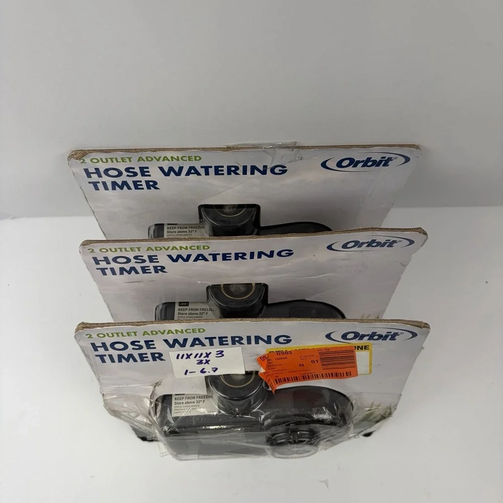 3 Pack Orbit 56544 2-Outlet Hose Faucet Timer Gardening Irrigation NOB